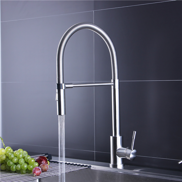 AFAstainless Single Handle Pro Pre-Rinse Kitchen Faucet With Magnetic Docking Spray Head