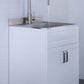 AFAstainless Stainless Steel Laundry Utility Cabinet With Stainless Steel Handmade Sink, Stainless Steel Spring Spout Faucet & Strainer