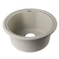 ALFI Brand AB1717DI-B Biscuit 17" Drop-In Round Granite Composite Kitchen Prep Sink