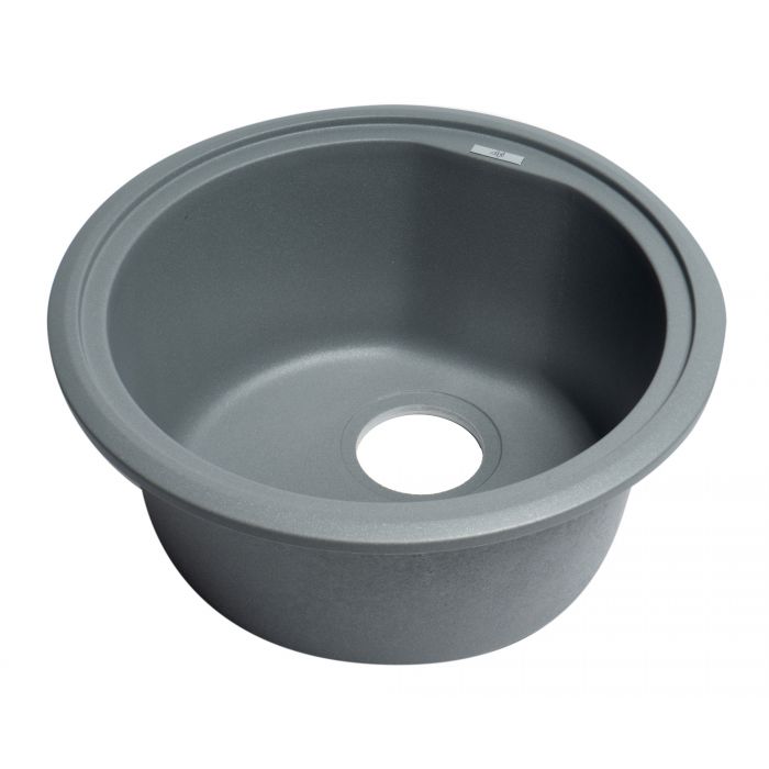 ALFI Brand AB1717DI-T Titanium 17" Drop-In Round Granite Composite Kitchen Prep Sink