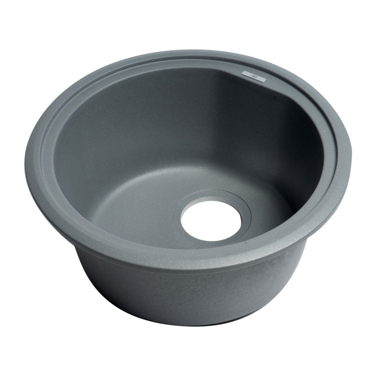 ALFI Brand AB1717UM-T Titanium 17" Undermount Round Granite Composite Kitchen Prep Sink