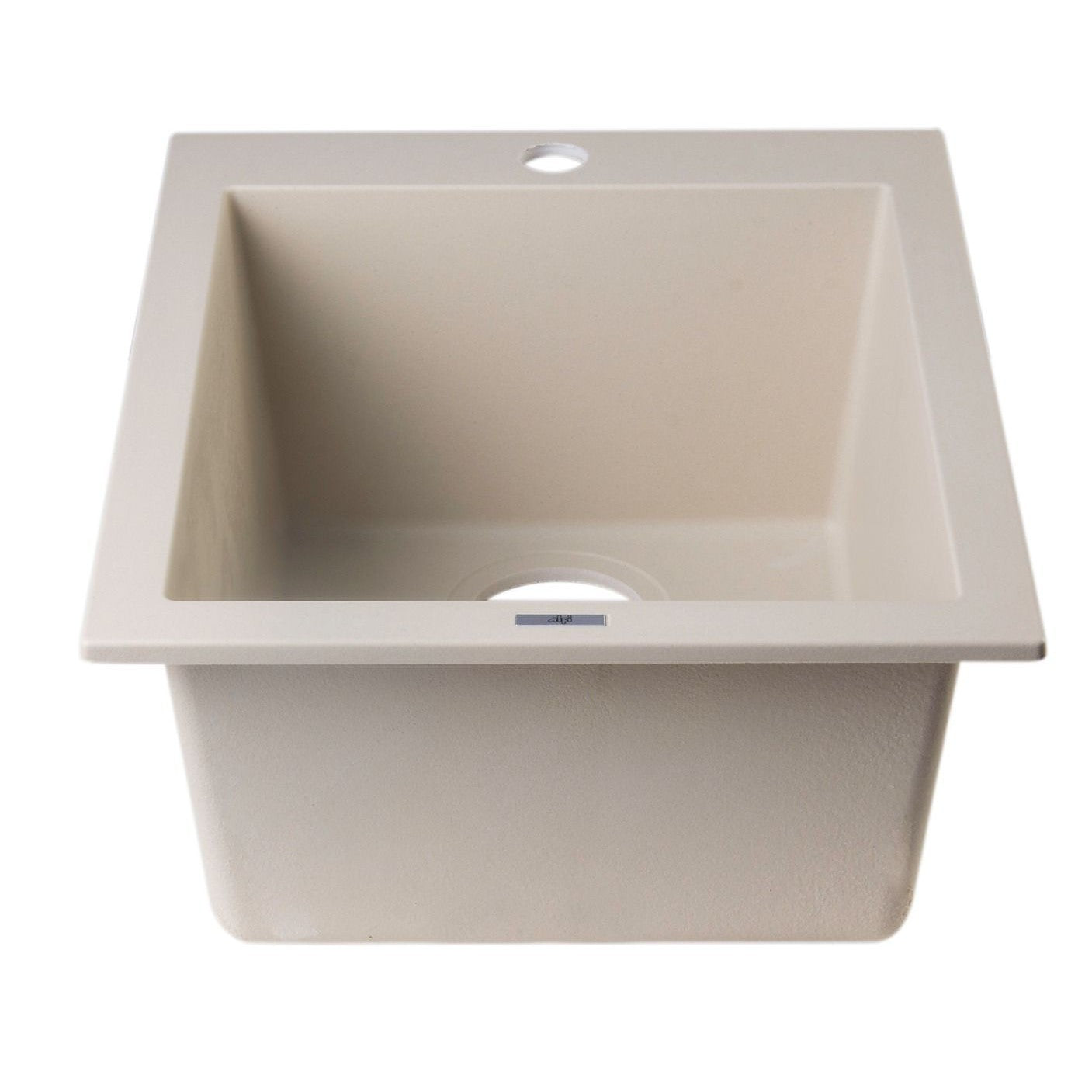 ALFI Brand AB1720DI-B Biscuit 17" Drop-In Rectangular Granite Composite Kitchen Prep Sink