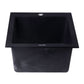 ALFI Brand AB1720DI-BLA Black 17" Drop-In Rectangular Granite Composite Kitchen Prep Sink