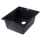 ALFI Brand AB1720DI-BLA Black 17" Drop-In Rectangular Granite Composite Kitchen Prep Sink