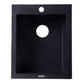 ALFI Brand AB1720DI-BLA Black 17" Drop-In Rectangular Granite Composite Kitchen Prep Sink