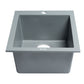 ALFI Brand AB1720DI-T Titanium 17" Drop-In Rectangular Granite Composite Kitchen Prep Sink