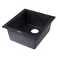 ALFI Brand AB1720UM-BLA Black 17" Undermount Rectangular Granite Composite Kitchen Prep Sink