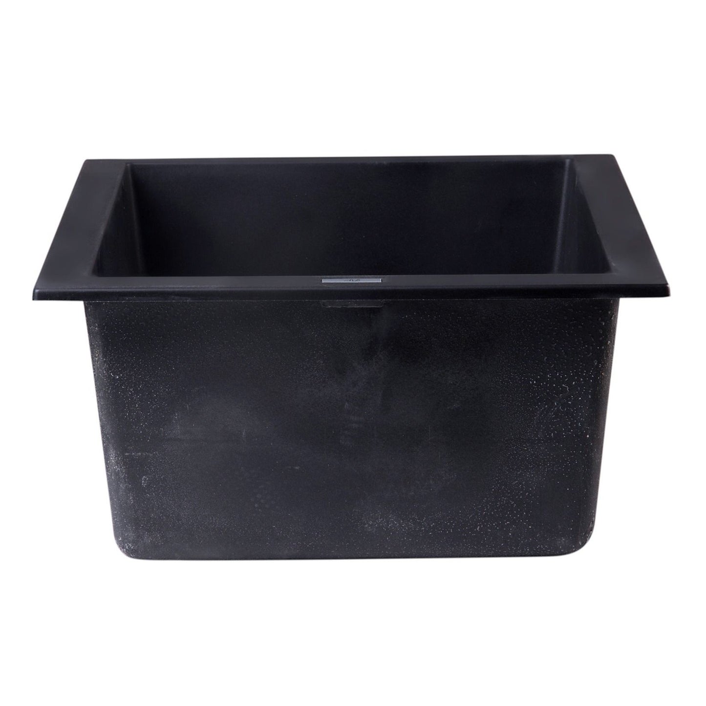 ALFI Brand AB1720UM-BLA Black 17" Undermount Rectangular Granite Composite Kitchen Prep Sink