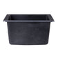 ALFI Brand AB1720UM-BLA Black 17" Undermount Rectangular Granite Composite Kitchen Prep Sink