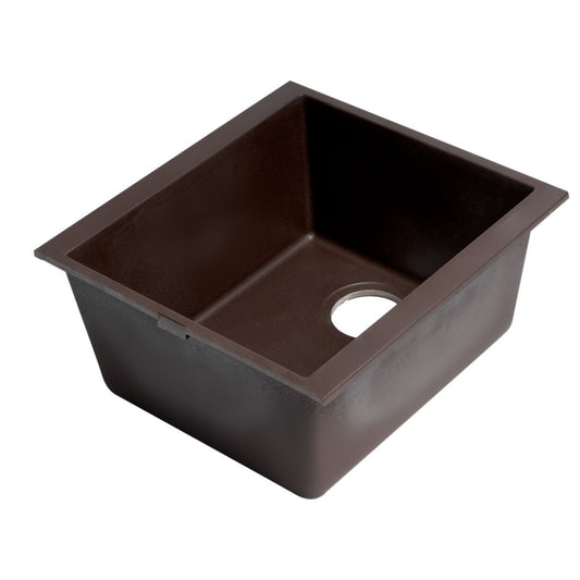 ALFI Brand AB1720UM-C Chocolate 17" Undermount Rectangular Granite Composite Kitchen Prep Sink