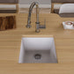 ALFI Brand AB1720UM-W White 17" Undermount Rectangular Granite Composite Kitchen Prep Sink