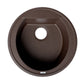 ALFI Brand AB2020DI-C Chocolate 20" Drop-In Round Granite Composite Kitchen Prep Sink