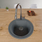 ALFI Brand AB2020DI-T Titanium 20" Drop-In Round Granite Composite Kitchen Prep Sink