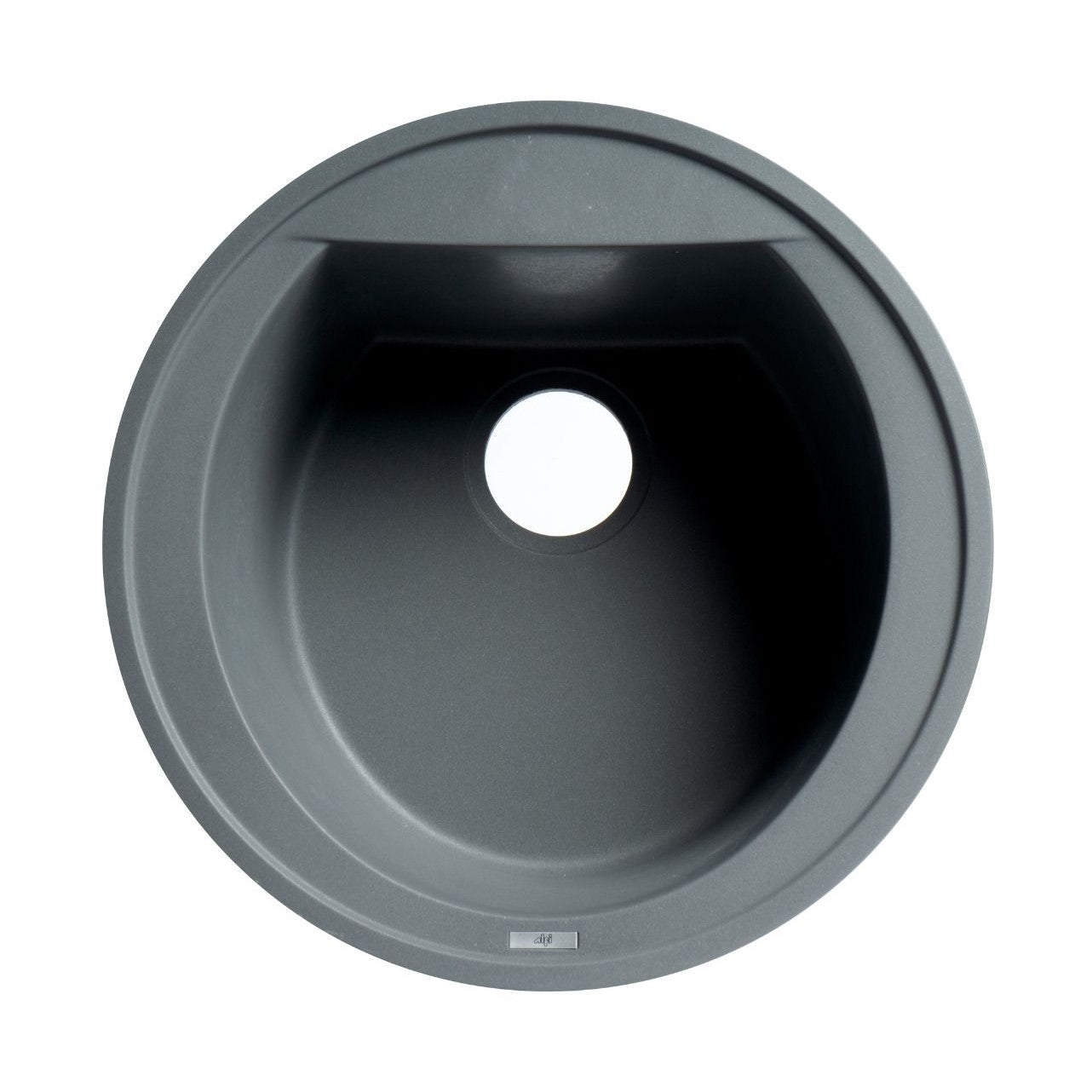 ALFI Brand AB2020DI-T Titanium 20" Drop-In Round Granite Composite Kitchen Prep Sink