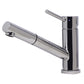 ALFI Brand AB2025-PSS Solid Polished Stainless Steel Pull Out Single Hole Kitchen Faucet