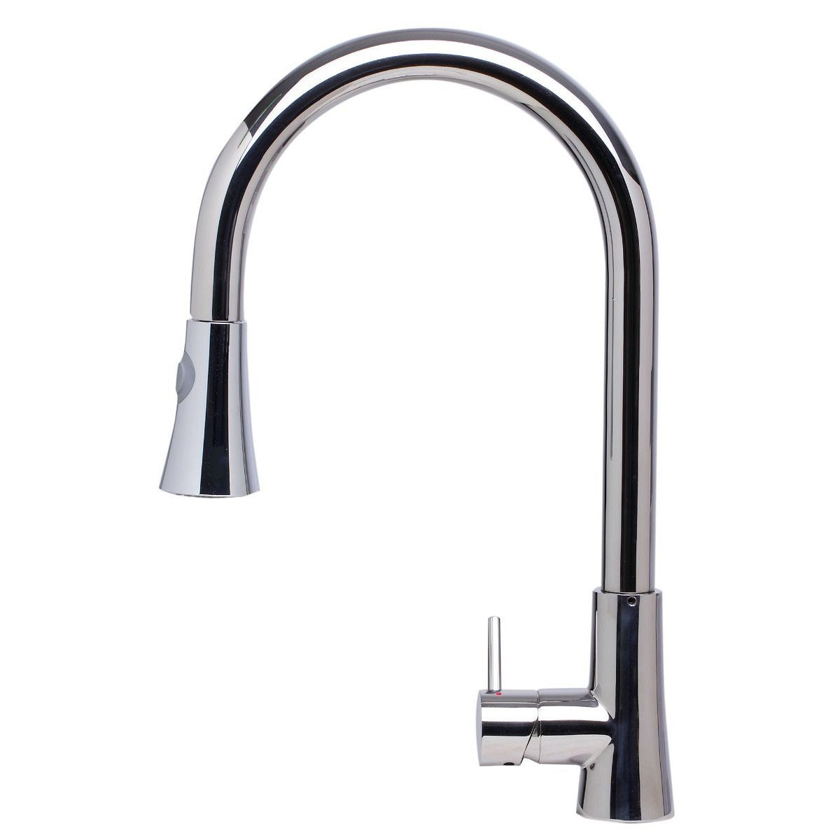 ALFI Brand AB2034-PSS Solid Polished Stainless Steel Pull Down Single Hole Kitchen Faucet