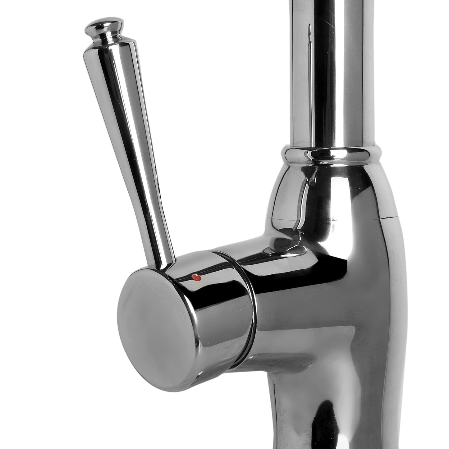 ALFI Brand AB2043-PSS Traditional Solid Polished Stainless Steel Pull Down Kitchen Faucet