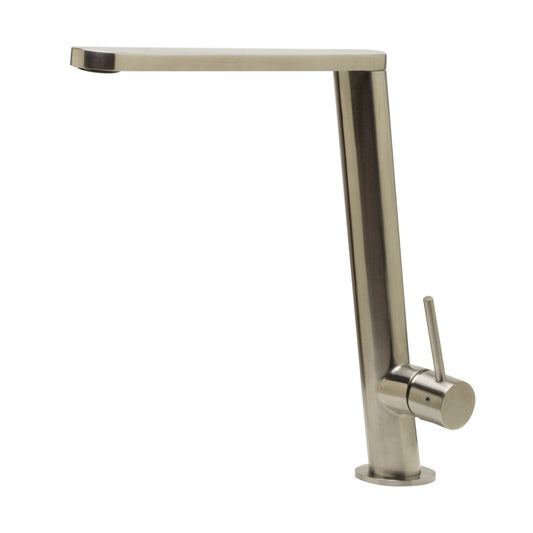 ALFI Brand AB2046-BSS Round Modern Brushed Stainless Steel Kitchen Faucet