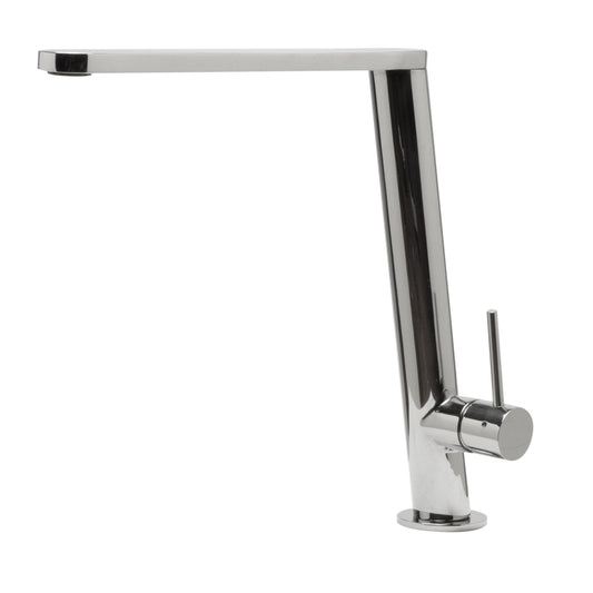ALFI Brand AB2046-PSS Round Modern Polished Stainless Steel Kitchen Faucet