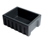 ALFI Brand AB2418HS-BM 24" Black Matte Reversible Smooth / Fluted Single Bowl Fireclay Farm Sink