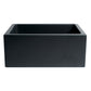 ALFI Brand AB2418HS-BM 24" Black Matte Reversible Smooth / Fluted Single Bowl Fireclay Farm Sink