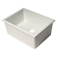 ALFI Brand AB2418UD 24" White Undermount / Drop In Fireclay Kitchen Sink
