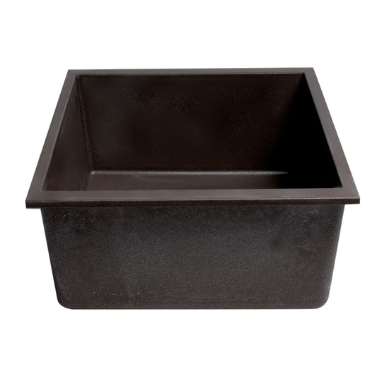 ALFI Brand AB2420UM-C Chocolate 24" Undermount Single Bowl Granite Composite Kitchen Sink