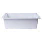 ALFI Brand AB2420UM-W White 24" Undermount Single Bowl Granite Composite Kitchen Sink