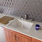 ALFI Brand AB2420UM-W White 24" Undermount Single Bowl Granite Composite Kitchen Sink