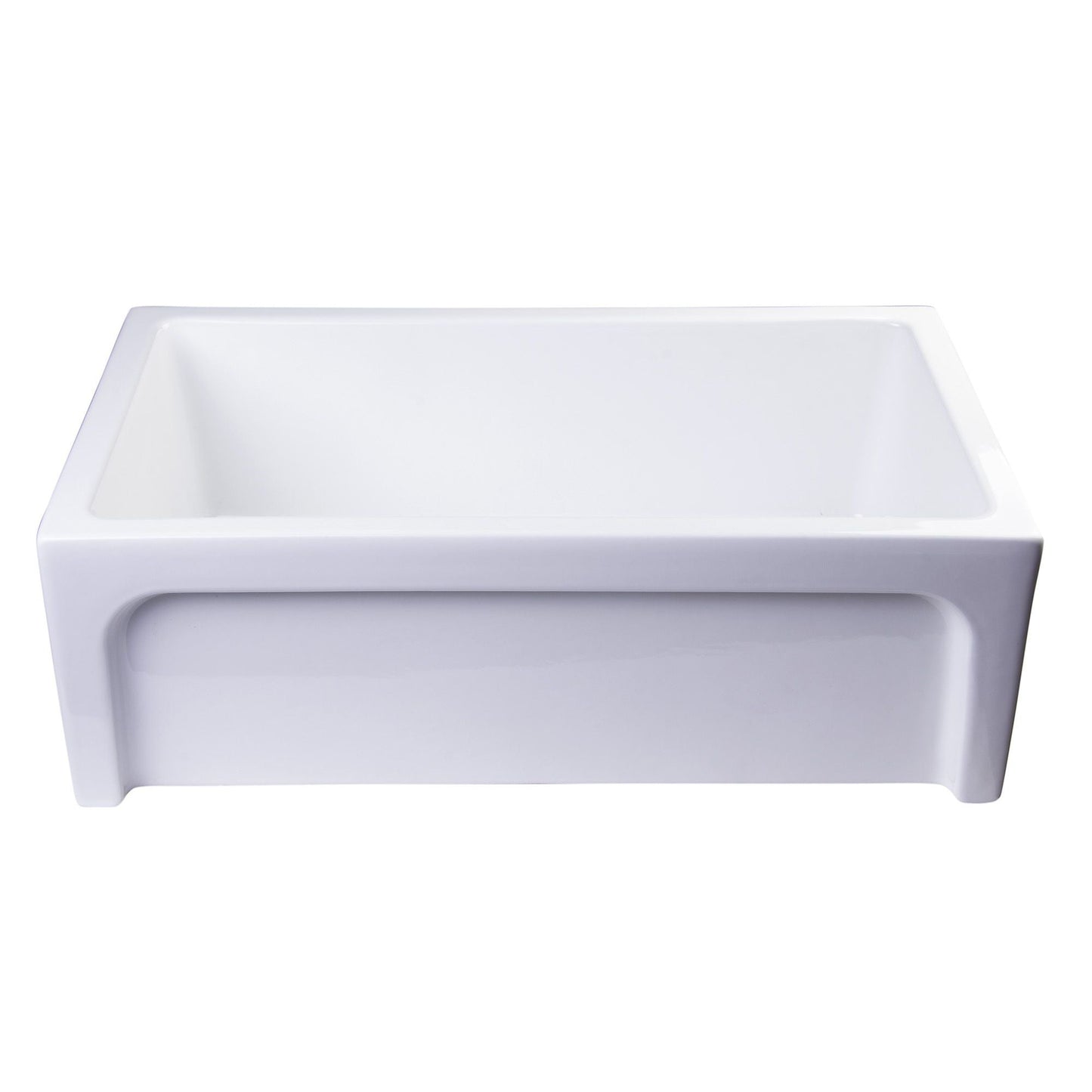 ALFI Brand AB3018ARCH-B 30" Biscuit Arched Apron Thick Wall Fireclay Single Bowl Farm Sink