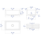 ALFI Brand AB3018HS-B 30 inch Biscuit Reversible Smooth / Fluted Single Bowl Fireclay Farm Sink