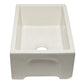 ALFI Brand AB3018HS-B 30 inch Biscuit Reversible Smooth / Fluted Single Bowl Fireclay Farm Sink