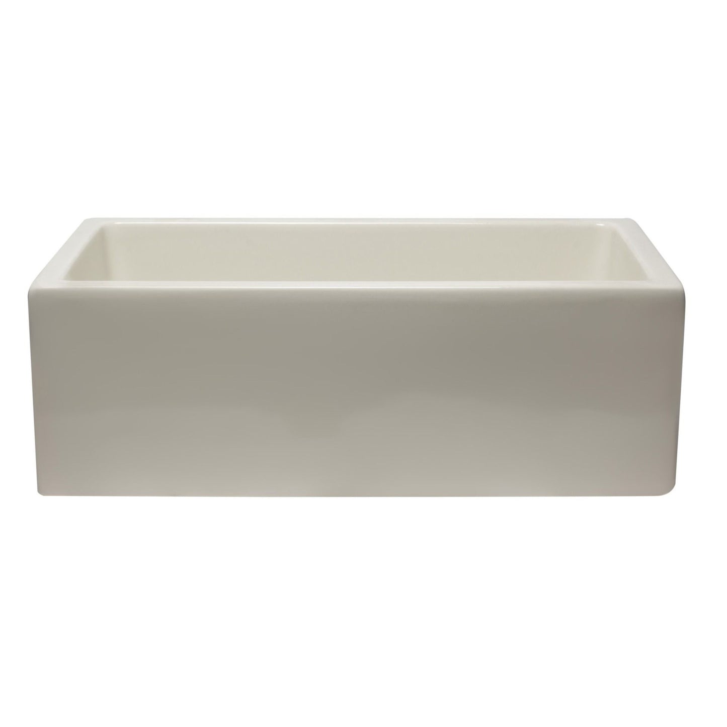 ALFI Brand AB3018HS-B 30 inch Biscuit Reversible Smooth / Fluted Single Bowl Fireclay Farm Sink