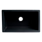 ALFI Brand AB3018HS-BM 30" Black Matte Reversible Smooth / Fluted Single Bowl Fireclay Farm Sink