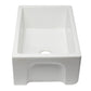 ALFI Brand AB3018HS-W 30 inch White Reversible Smooth / Fluted Single Bowl Fireclay Farm Sink