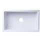 ALFI Brand AB3018SB-W 30" White Smooth Apron Solid Thick Wall Fireclay Single Bowl Farm Sink