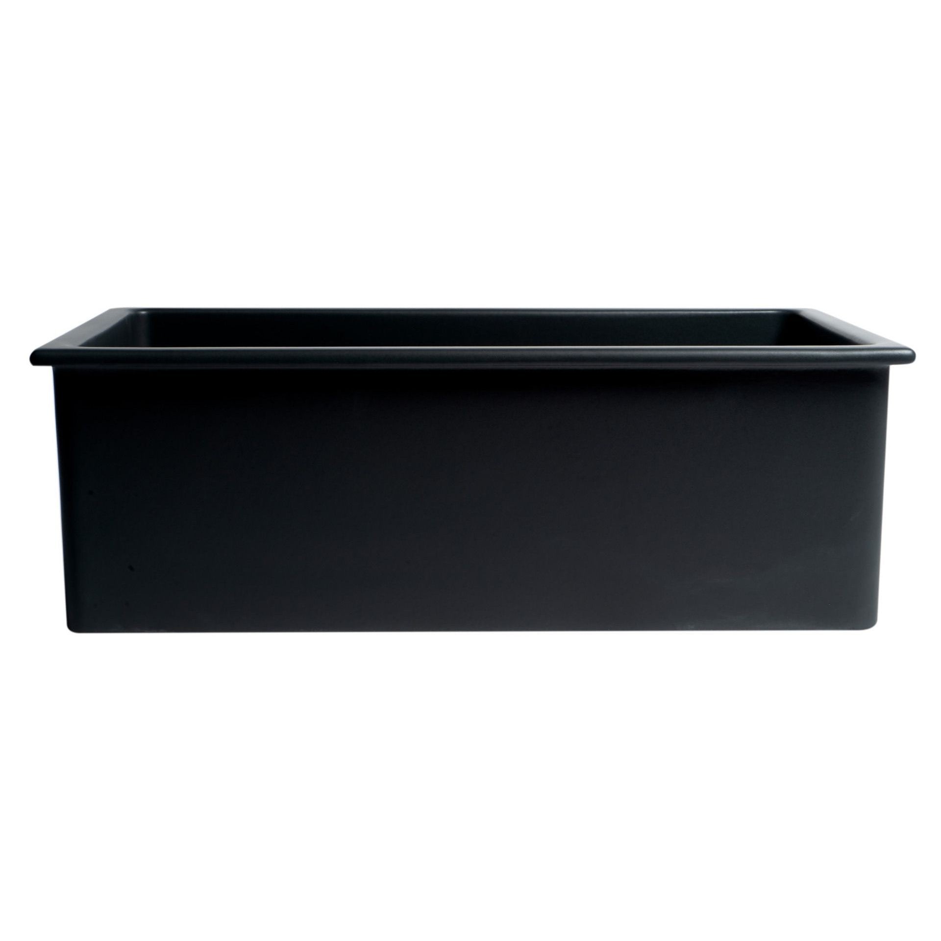 ALFI Brand AB3018UD-BM Black Matte 30" x 18" Fireclay Undermount / Drop In Fireclay Kitchen Sink