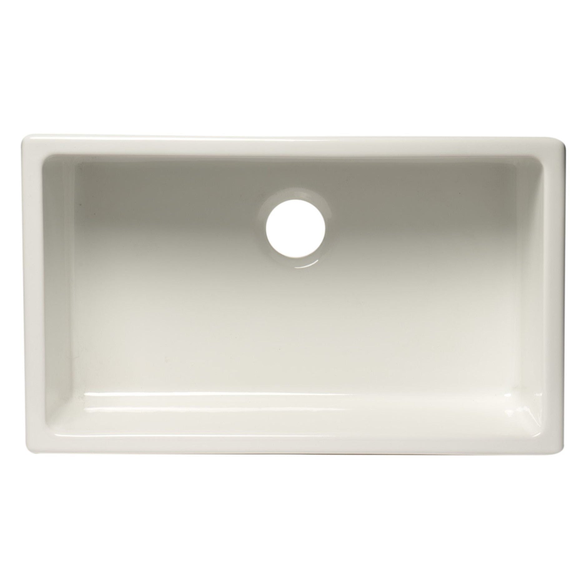 ALFI Brand AB3018UD-W 30" White Undermount / Drop In Fireclay Kitchen Sink