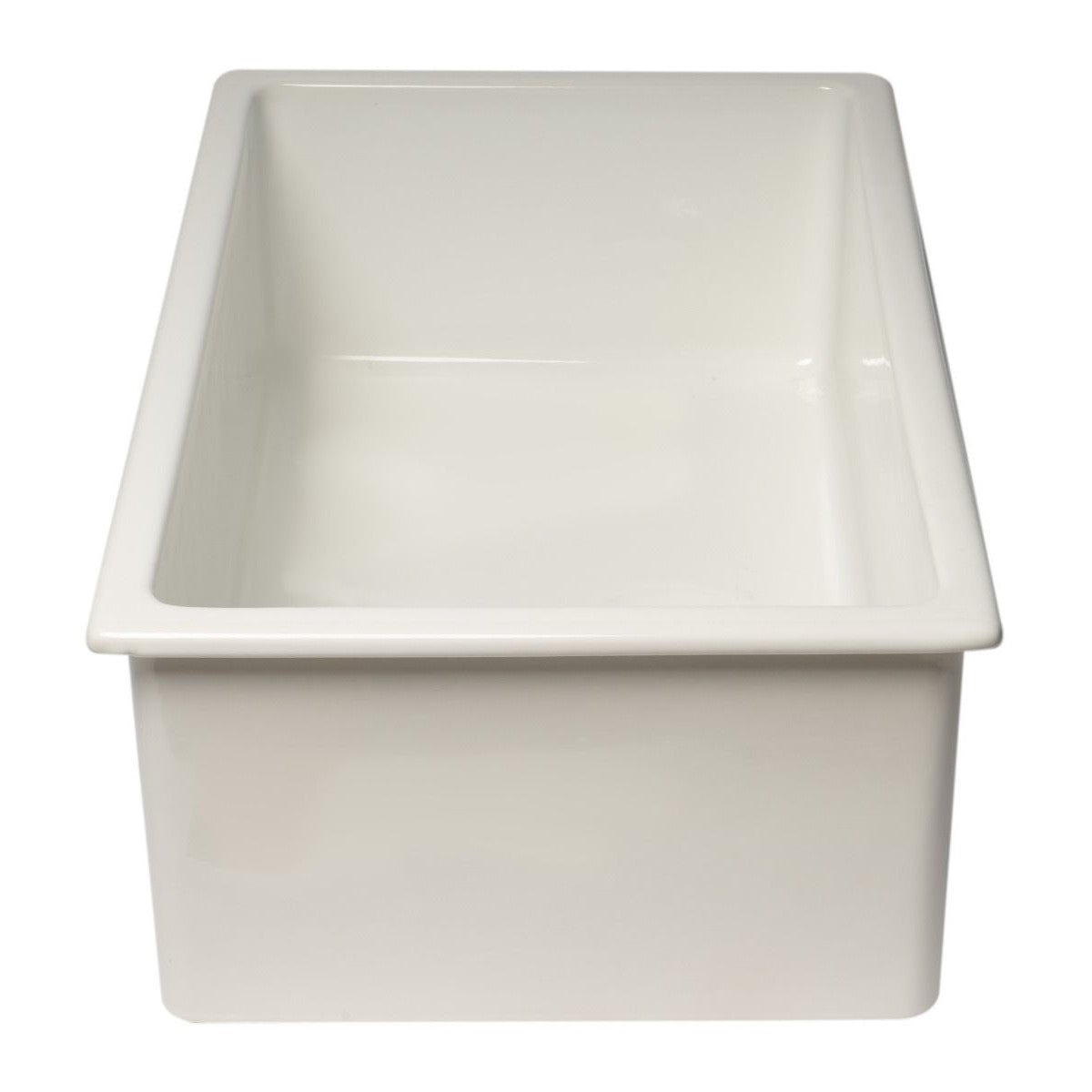 ALFI Brand AB3018UD-W 30" White Undermount / Drop In Fireclay Kitchen Sink