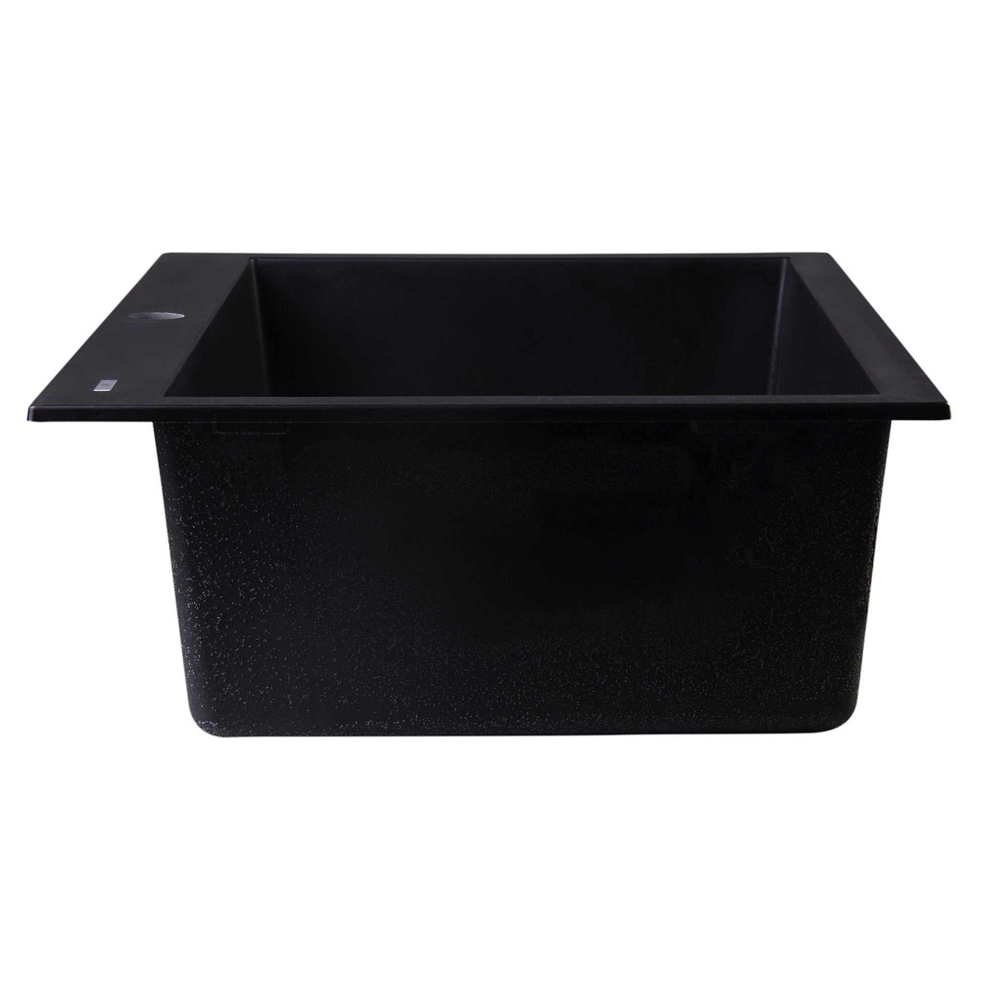 ALFI Brand AB3020DI-BLA Black 30" Drop-In Single Bowl Granite Composite Kitchen Sink