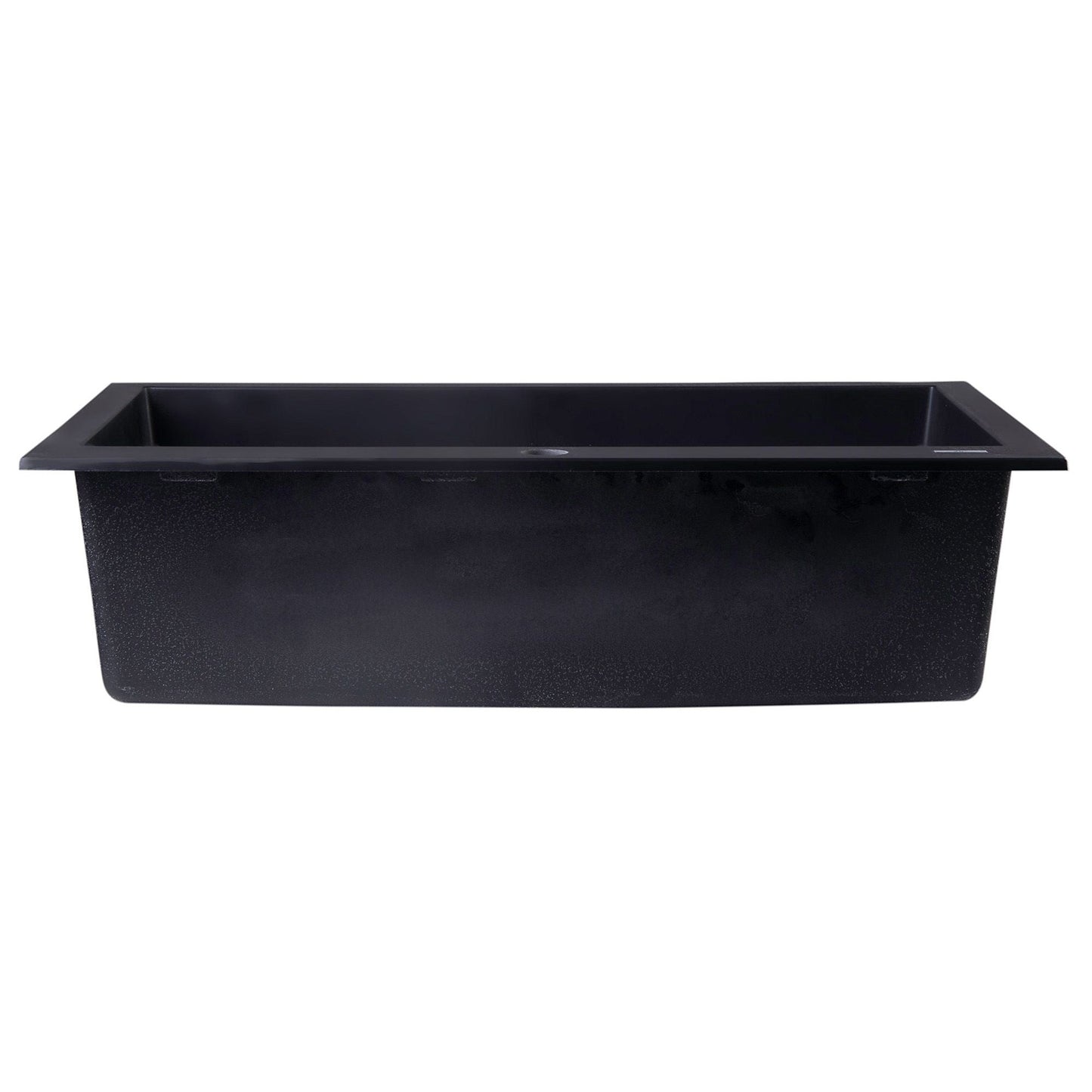 ALFI Brand AB3020DI-BLA Black 30" Drop-In Single Bowl Granite Composite Kitchen Sink