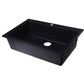 ALFI Brand AB3020DI-BLA Black 30" Drop-In Single Bowl Granite Composite Kitchen Sink