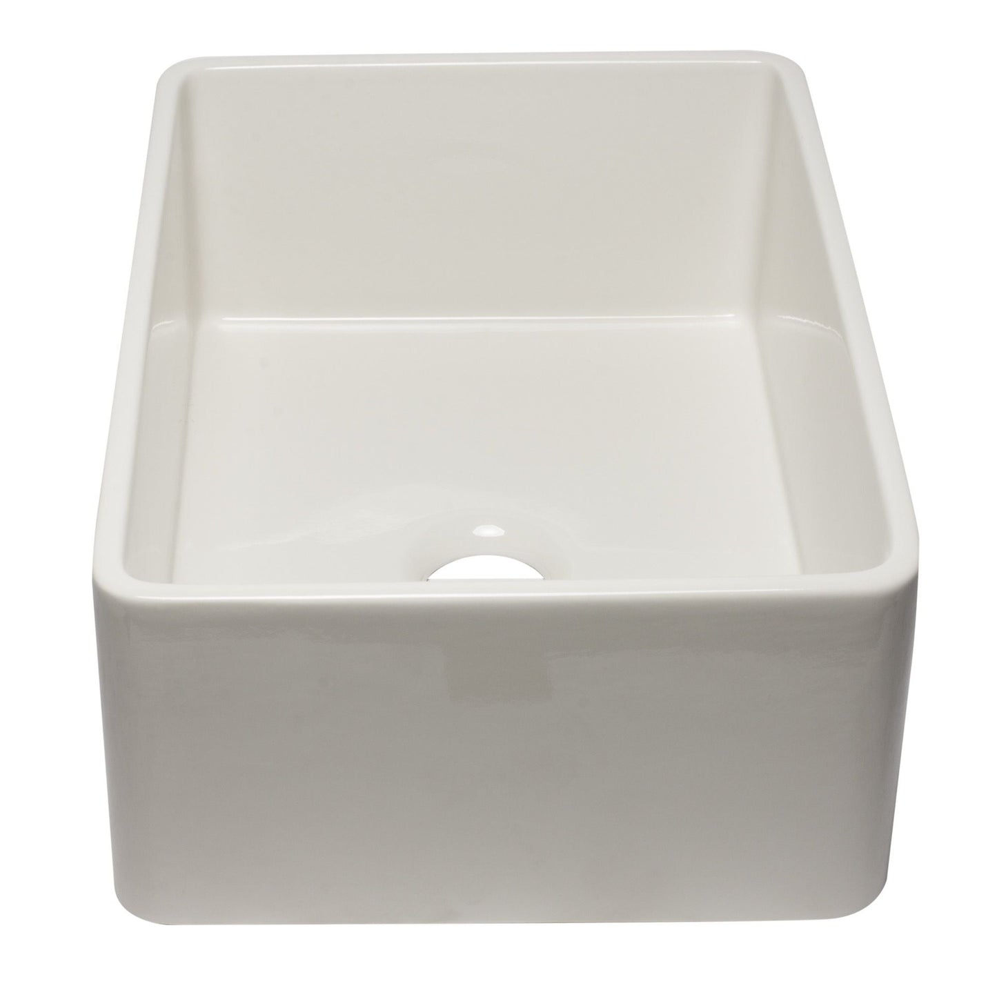 ALFI Brand AB3020SB-B 30 inch Biscuit Reversible Single Fireclay Farmhouse Kitchen Sink