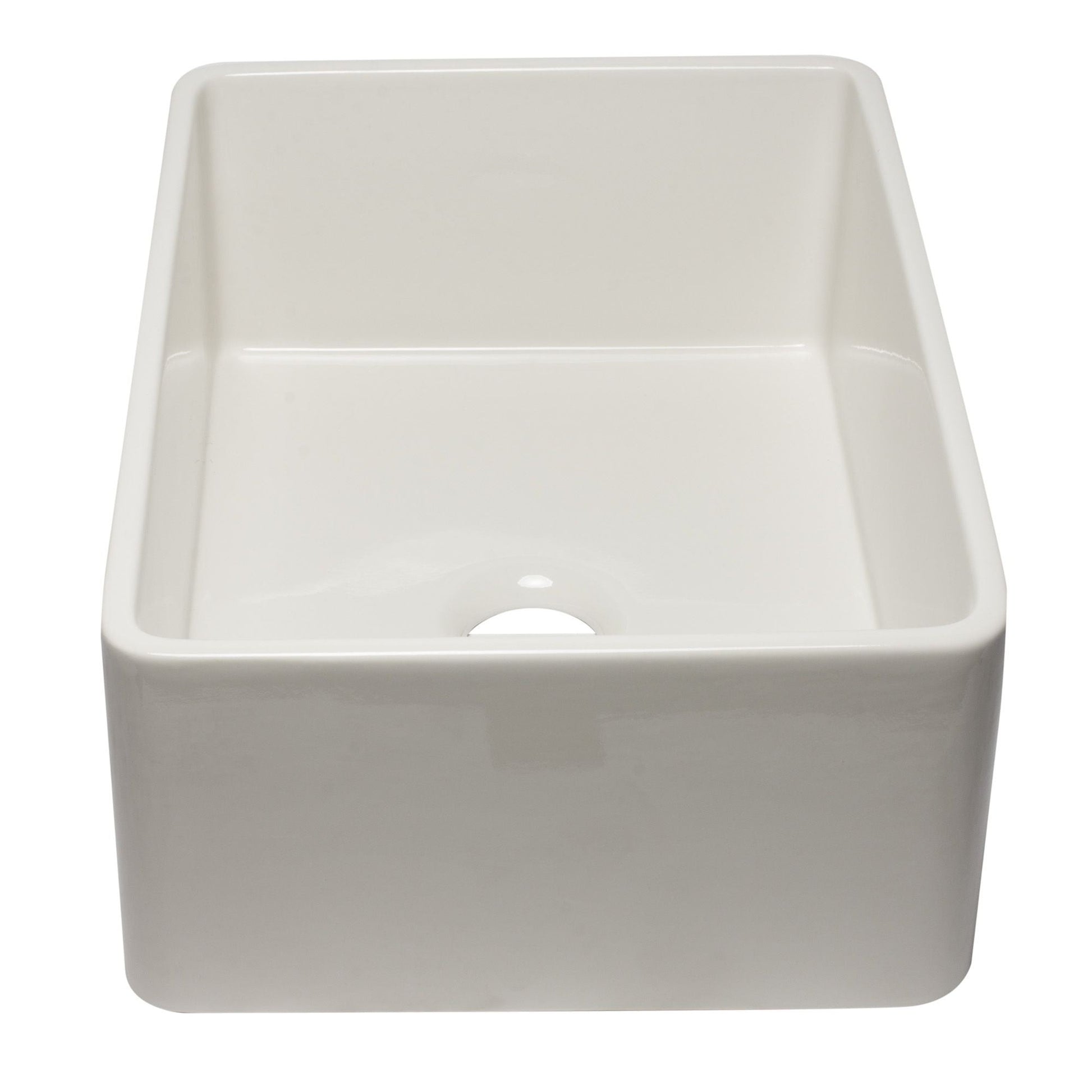 ALFI Brand AB3020SB-B 30 inch Biscuit Reversible Single Fireclay Farmhouse Kitchen Sink