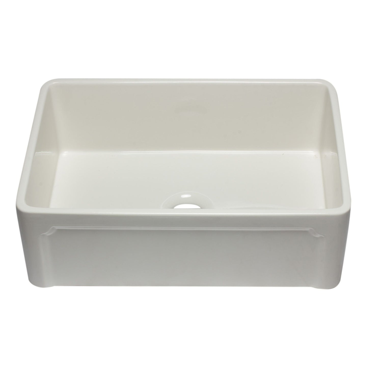 ALFI Brand AB3020SB-B 30 inch Biscuit Reversible Single Fireclay Farmhouse Kitchen Sink