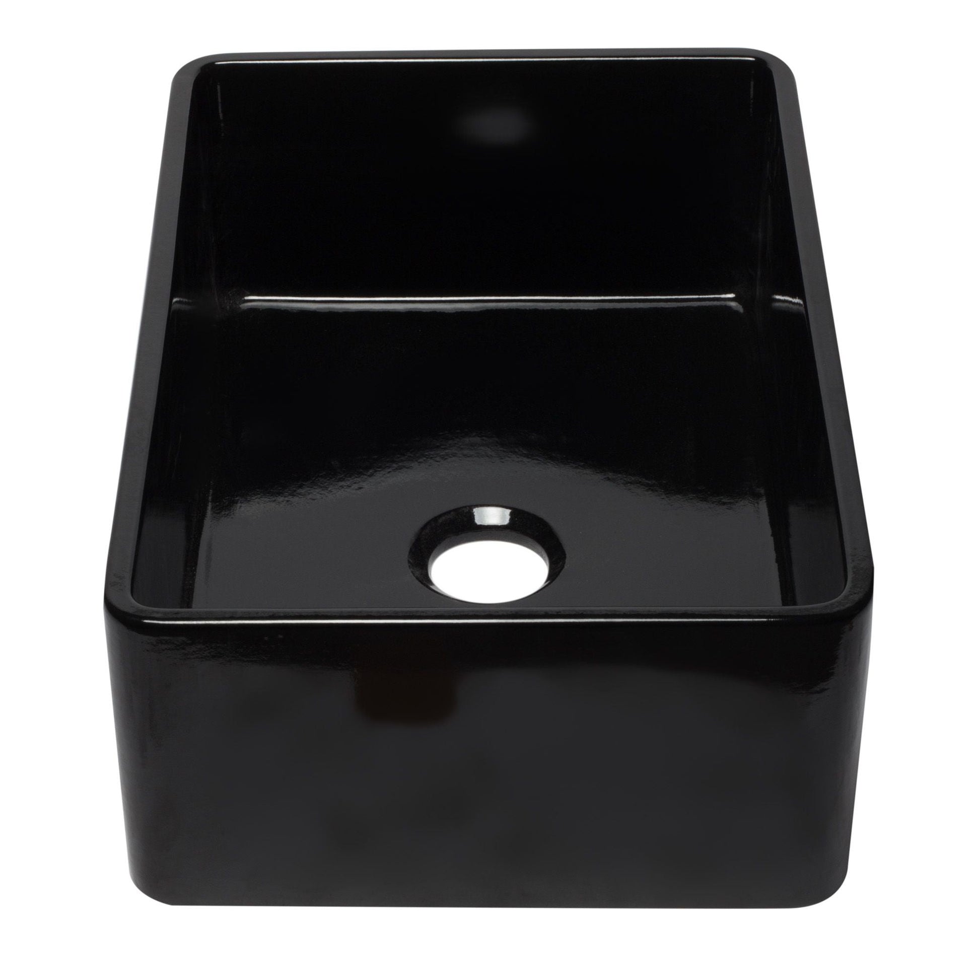 ALFI Brand AB3020SB-BG 30 inch Black Reversible Single Fireclay Farmhouse Kitchen Sink