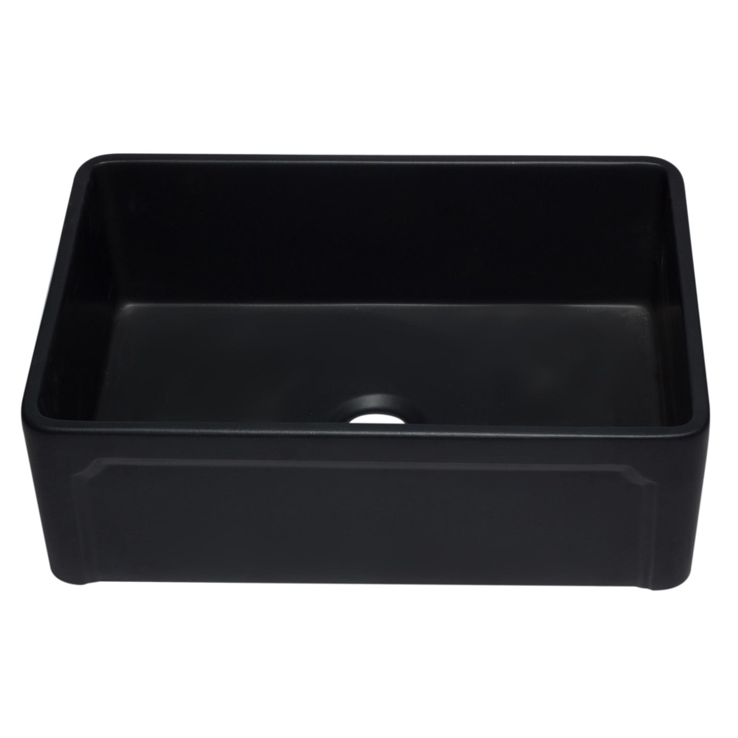 ALFI Brand AB3020SB-BM 30 inch Black Reversible Single Fireclay Farmhouse Kitchen Sink