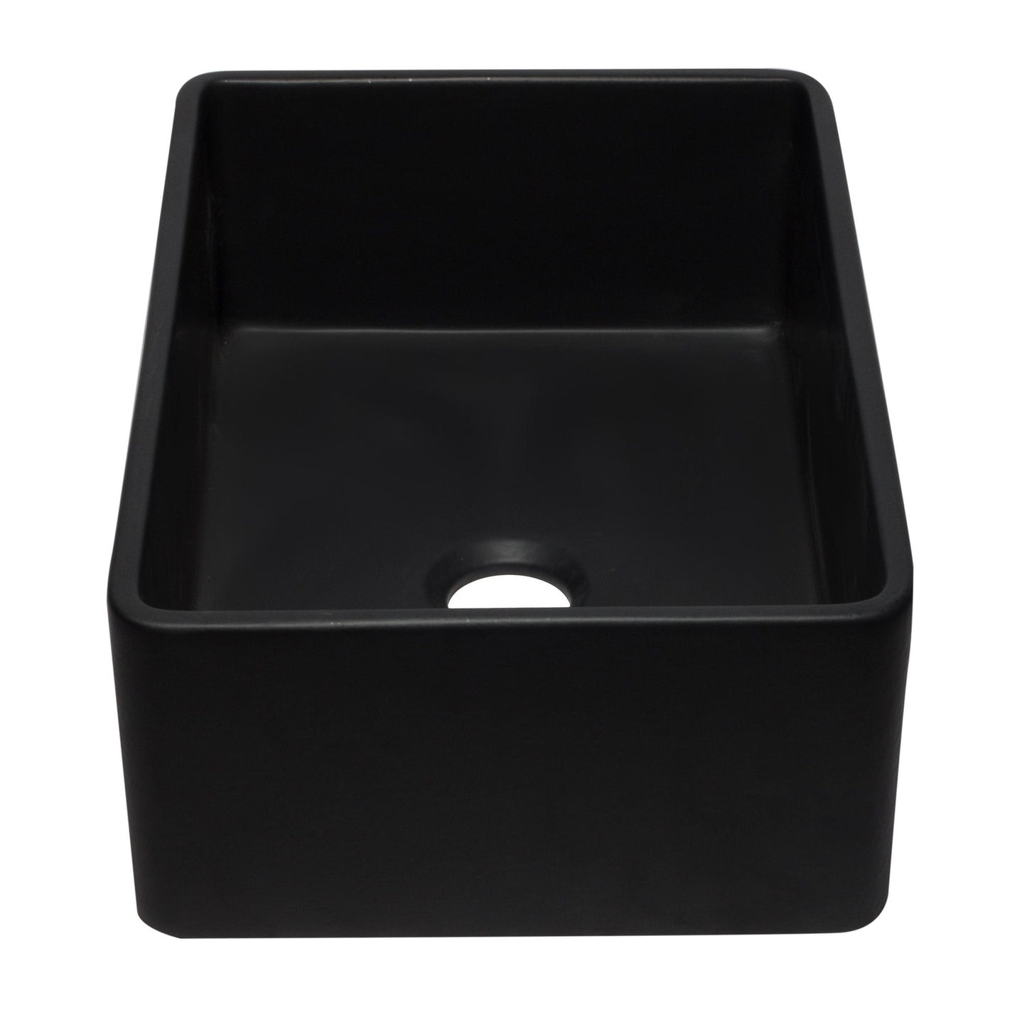 ALFI Brand AB3020SB-BM 30 inch Black Reversible Single Fireclay Farmhouse Kitchen Sink