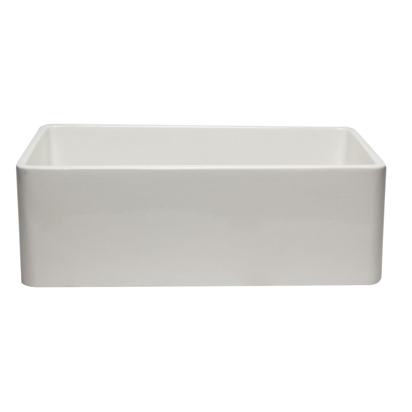 ALFI Brand AB3020SB-W 30 inch White Reversible Single Fireclay Farmhouse Kitchen Sink