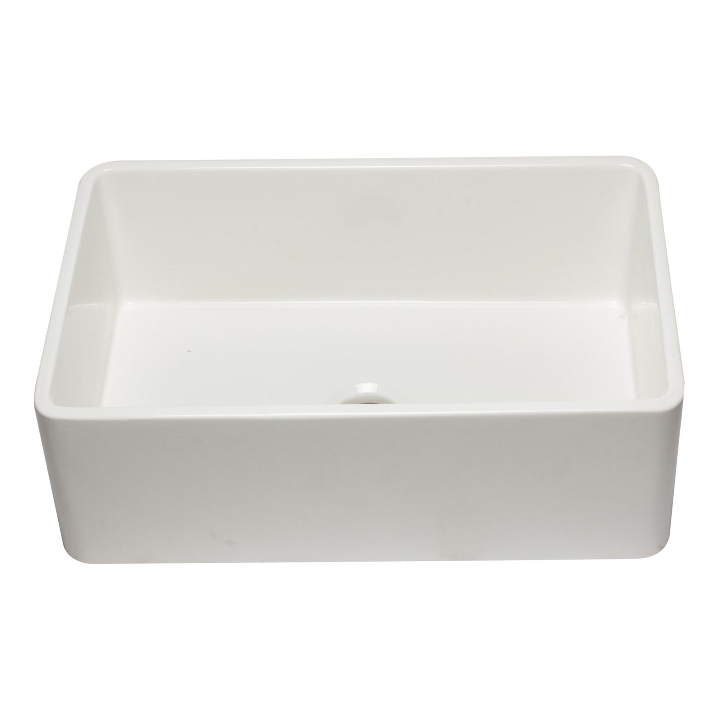 ALFI Brand AB3020SB-W 30 inch White Reversible Single Fireclay Farmhouse Kitchen Sink